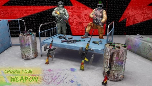 彩弹射击竞技场射击游戏(paintball battle)