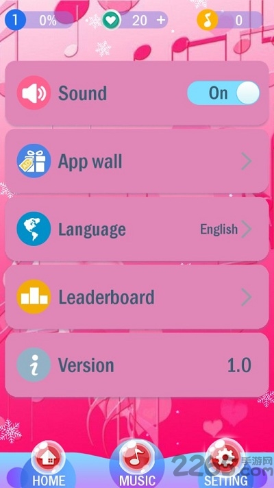 粉色钢琴块手机游戏