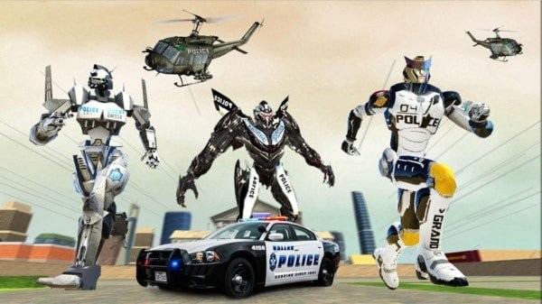 警车改造机器人游戏
