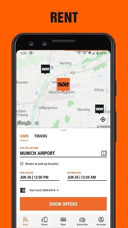 sixt租车app