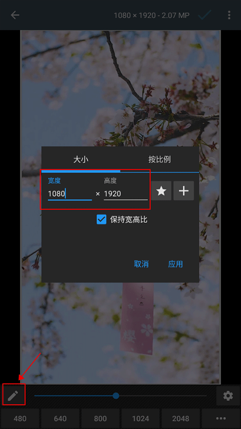 照片编辑器修改图片大小教程