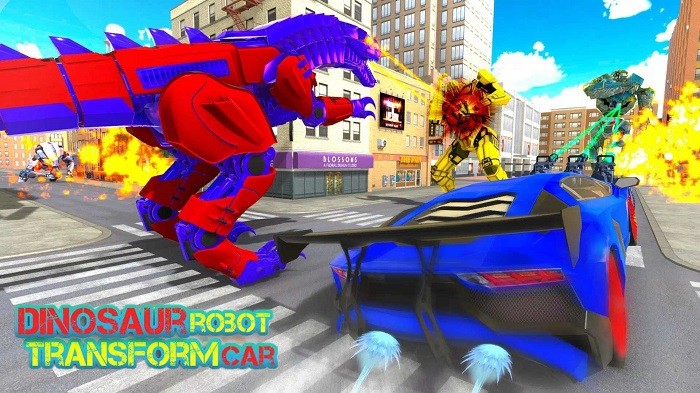 恐龙汽车机器人改造游戏(dinosaur robot transform)