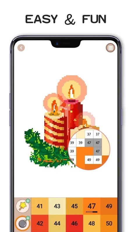 像素艺术填色游戏