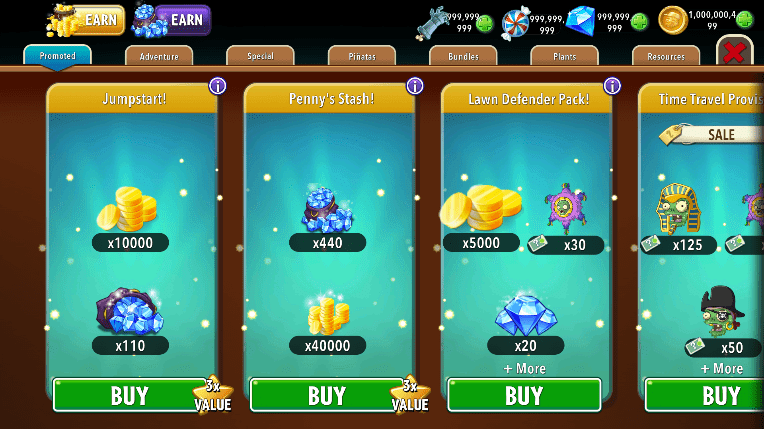 植物大战僵尸2国际服破解版全植物满级无限钻石