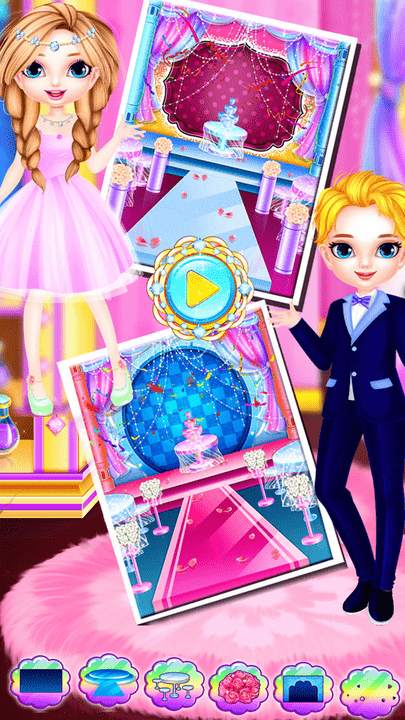 婚礼花女孩芭比装扮化妆游戏