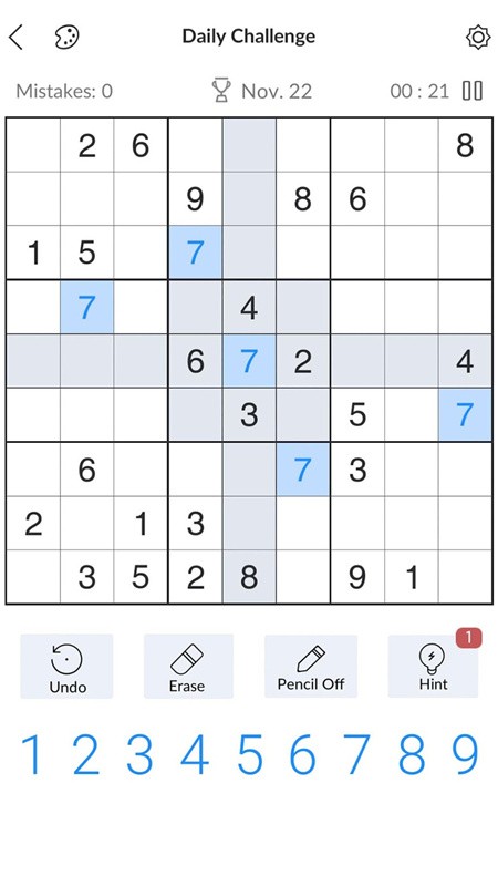 每日趣味数独游戏