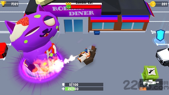办公椅打僵尸手机版(shooty wheels) 办公椅打僵尸游戏下载