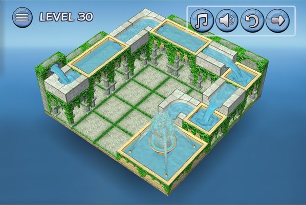 流水喷泉3d拼图游戏