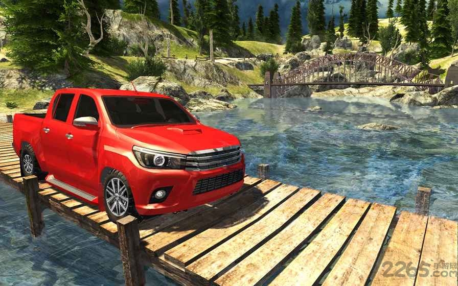 越野hilux的爬坡卡车