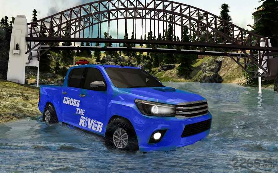 越野hilux的爬坡卡车