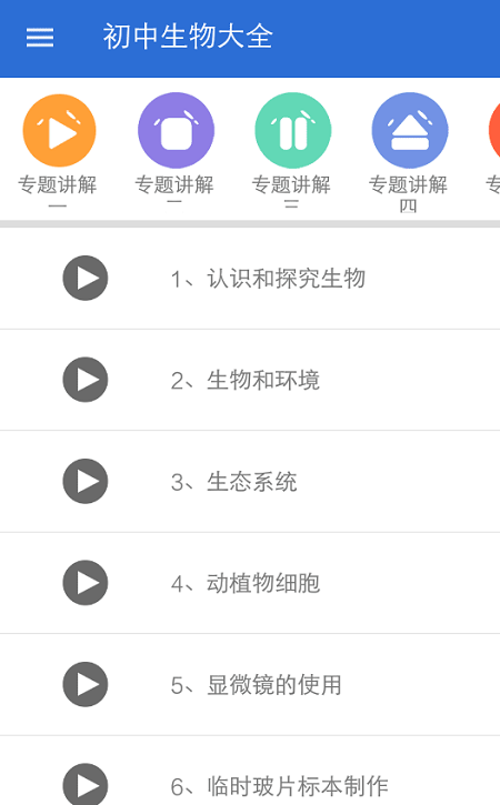 初中生物大全软件 初中生物大全app下载