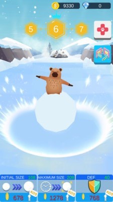 踩着雪球的熊熊游戏