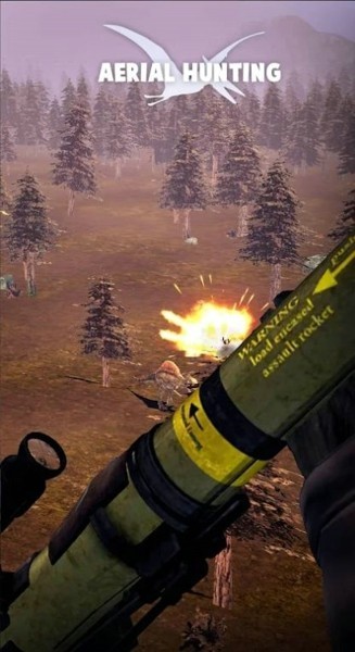 空中狩猎射击鹿(air hunting shooting deer)