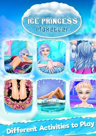 公主女孩化妆沙龙游戏(ice princess)