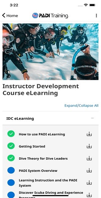 padi training app