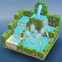 流水喷泉3d拼图游戏