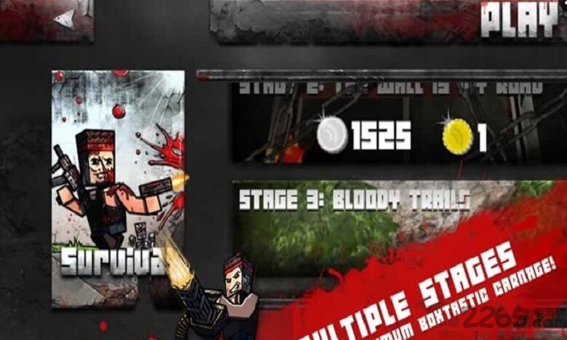 方块人僵尸大战手机游戏