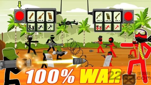 火柴人军队团队战斗单机游戏