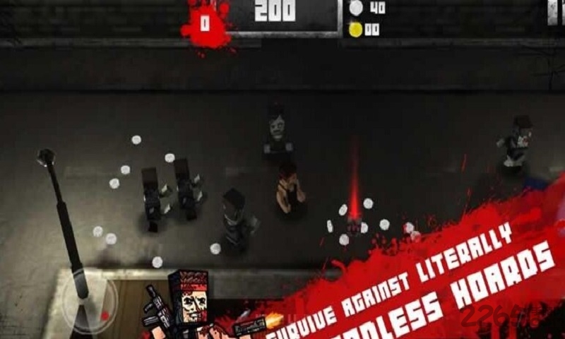 方块人僵尸大战手机游戏