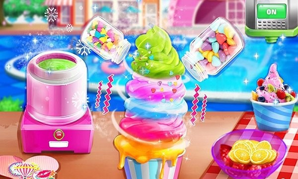 冰淇淋制作商店小游戏