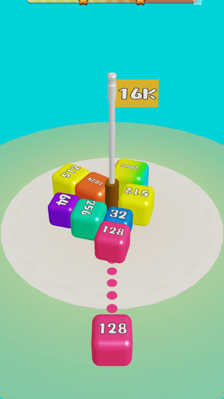 旋转的2048游戏