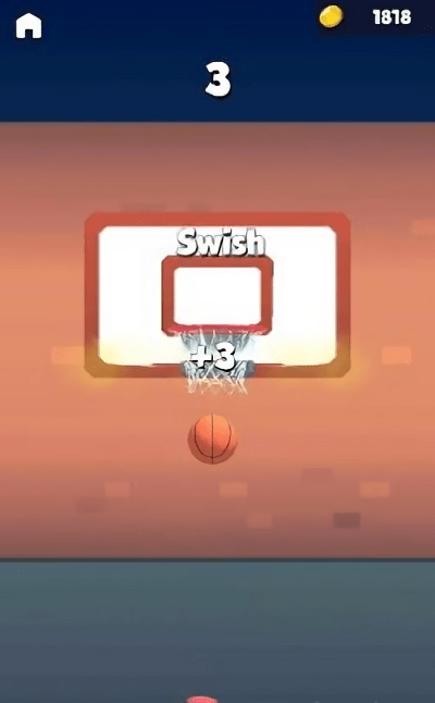 手指滑动投篮游戏(all hoops)