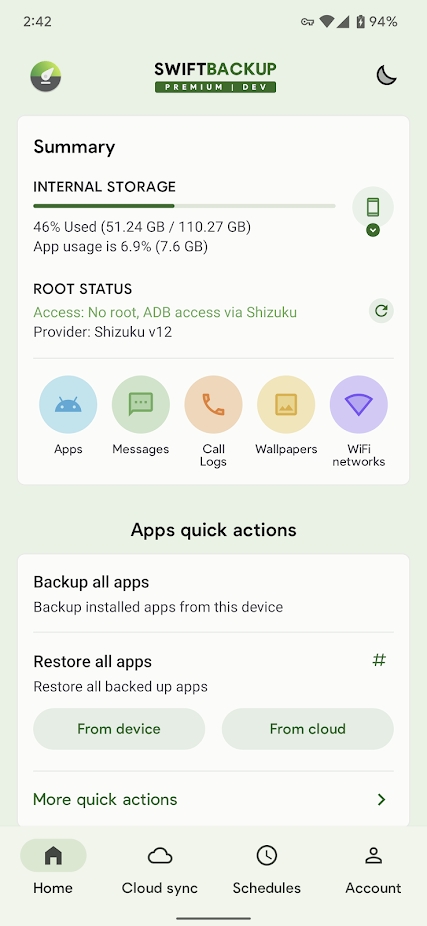swift backup apk