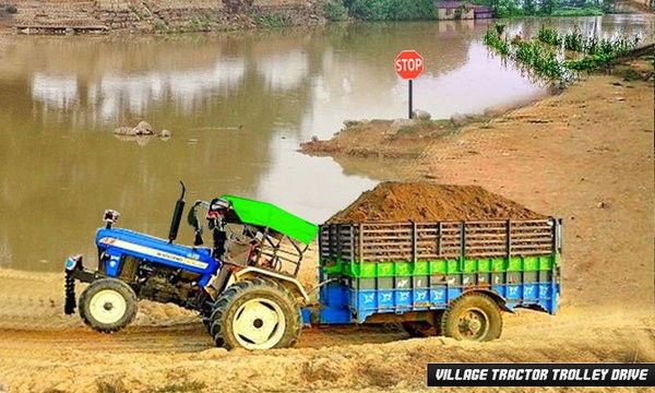 乡村拖拉机播种模拟器手机版(tractor trolley)