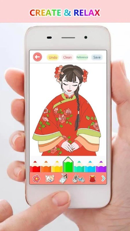 公主彩色画画书涂色