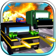 像素道路冲击疯狂赛场手机游戏(Blocky Road Blaster)