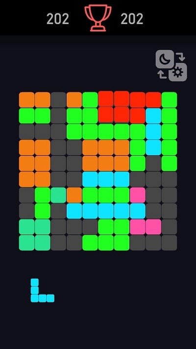 昼夜方块拼图游戏(block game)