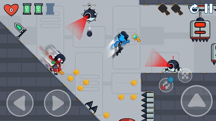 红蓝火柴人越狱手机版(red blue stick)