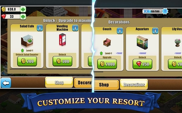 酒店大亨无限金币钻石版(ResortTycoon)