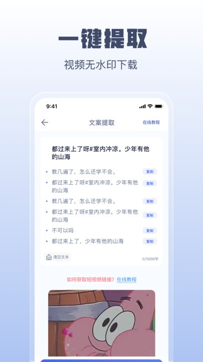 闪电文案提取app下载