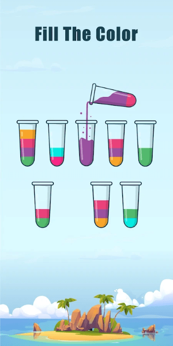 水色排序益智游戏