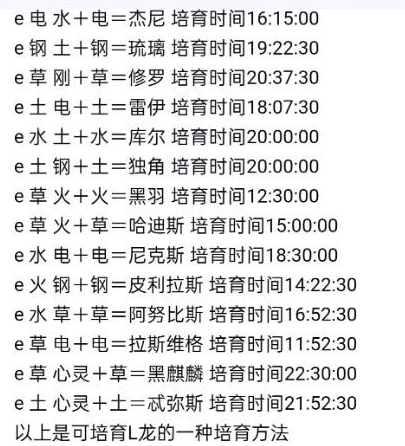 育龙岛繁殖图鉴 育龙岛繁殖图鉴大全