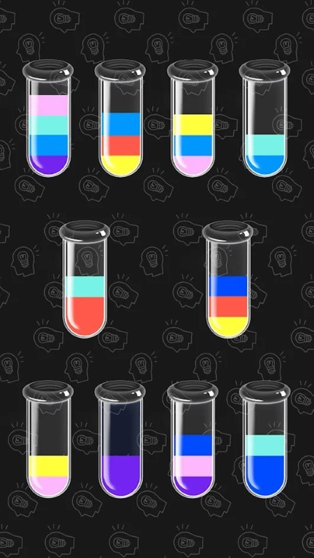 液体水排序拼图游戏