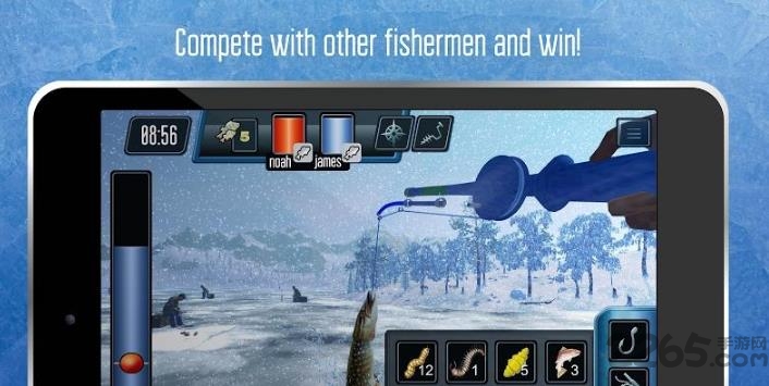 冰钓ice fishing