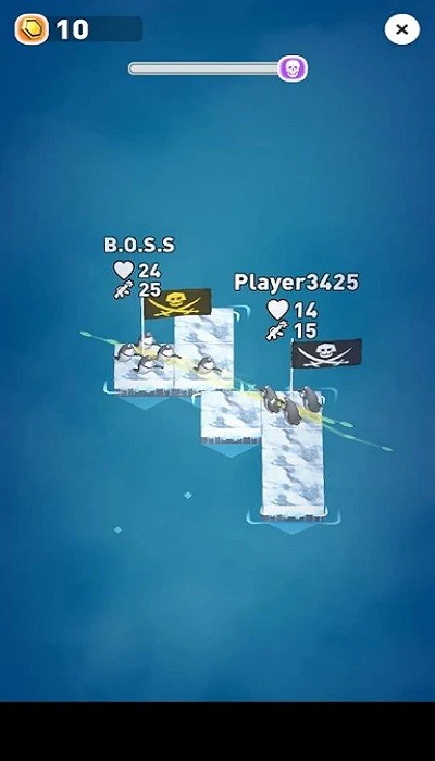 企鹅冲突手机版(clash of penguins : raft war)