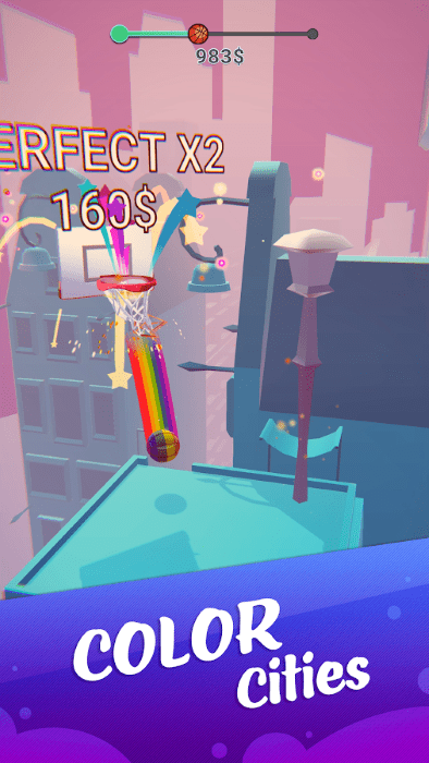彩色扣篮3d游戏(color dunk 3d)