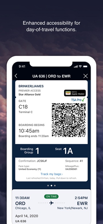 united airlines app