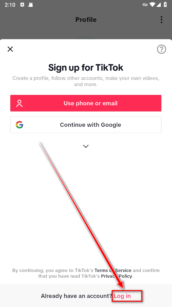 tiktok lite怎么登录
