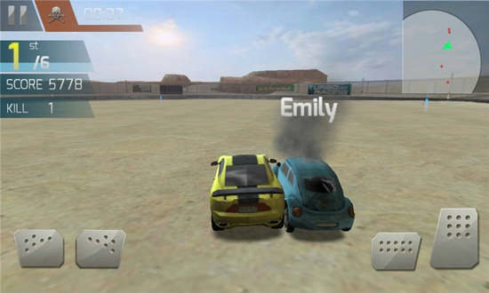 疯狂的赛车撞车大赛游戏