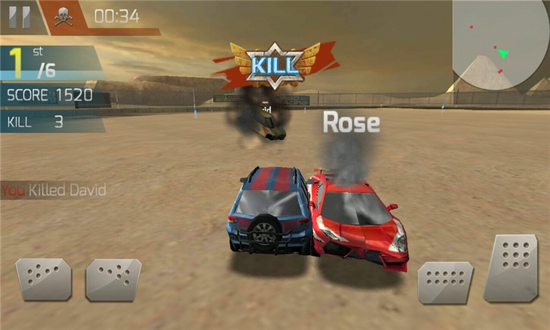 疯狂的赛车撞车大赛游戏