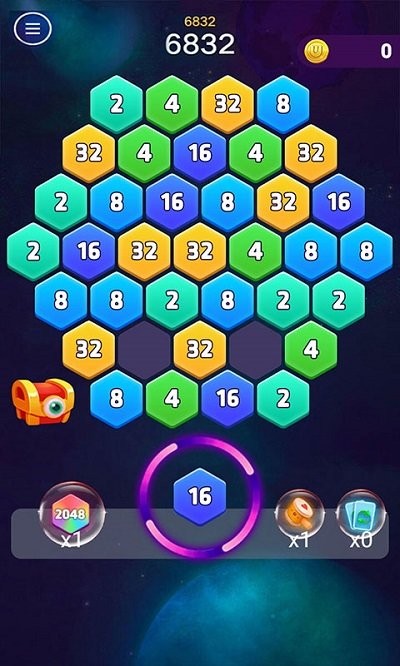 消除六边形2048游戏
