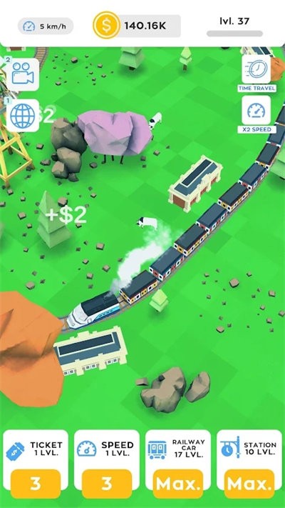 空闲火车铁路大亨游戏