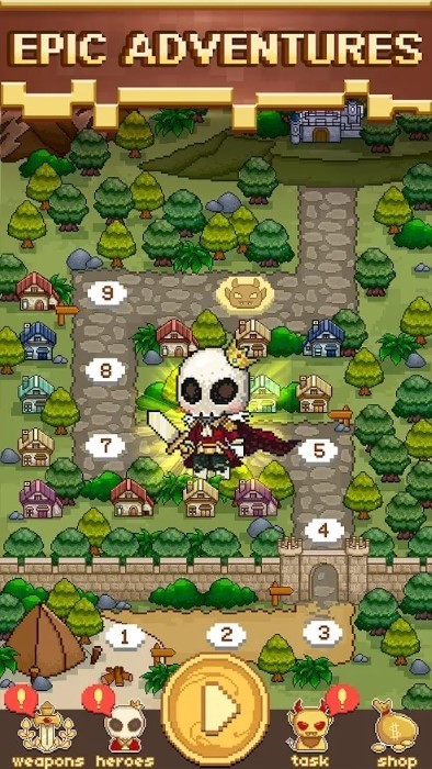 骷髅骑士像素rpg冒险游戏