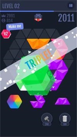 六边形方块拼图游戏