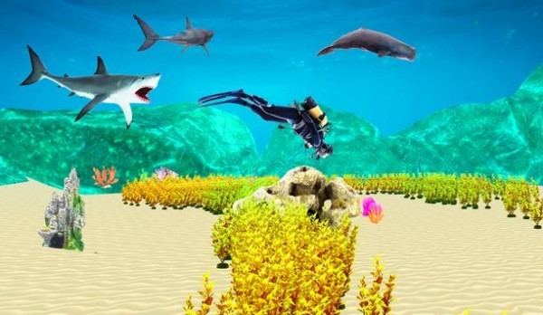 mega sharks 3d巨型鲨鱼吞噬游戏