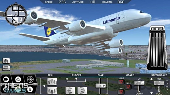 飞行模拟驾驶2017飞机全解锁无限金币版(FlyWings 2017 Flight Simulator HD)
